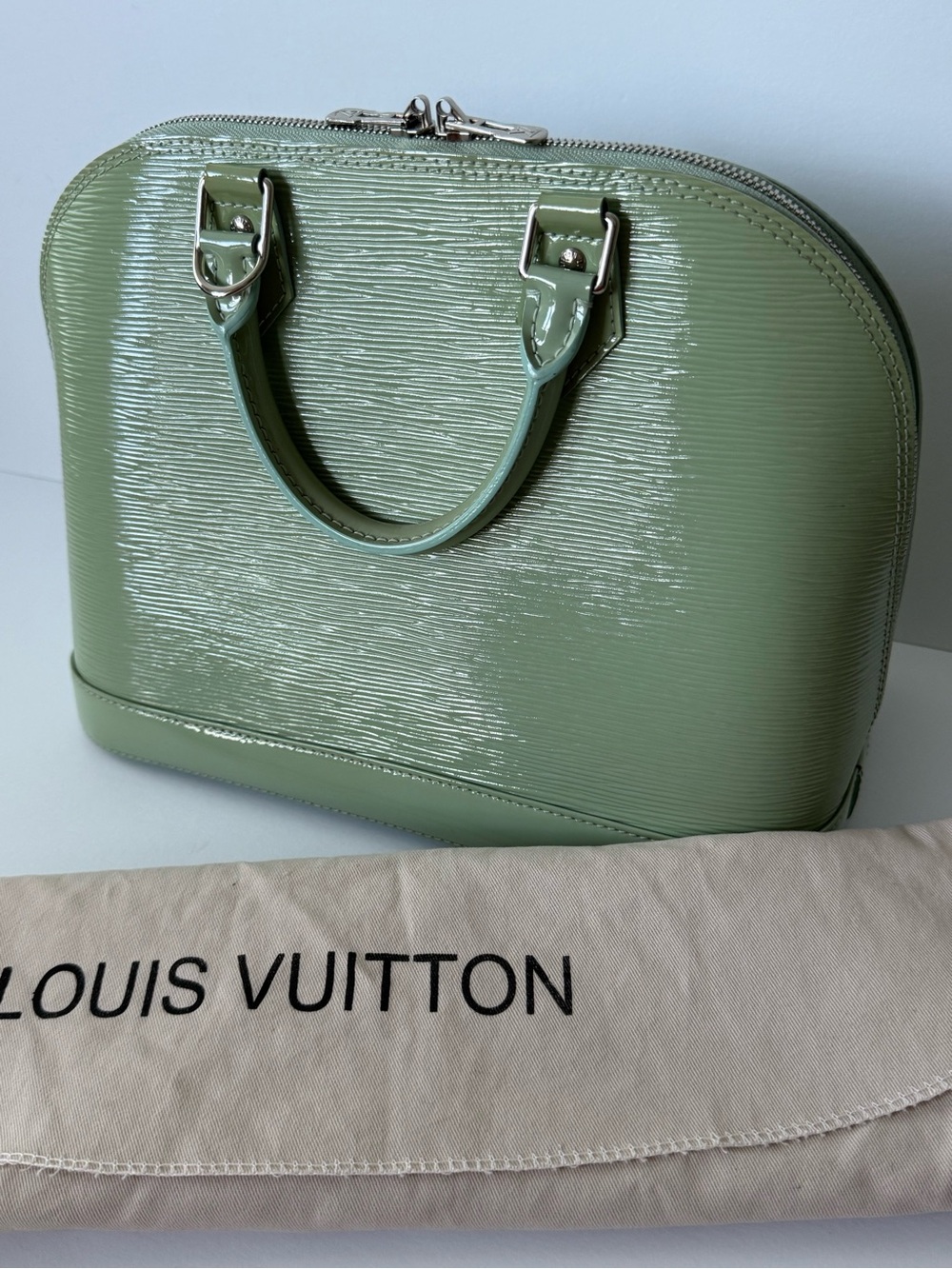Louis Vuitton Green Epi Leather Alma BB Satchel